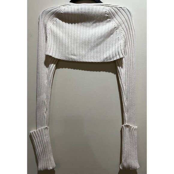 NWT ~ Zara Long Seeve Open Sweater Cream Color ~ Size Medium - Picture 3 of 5